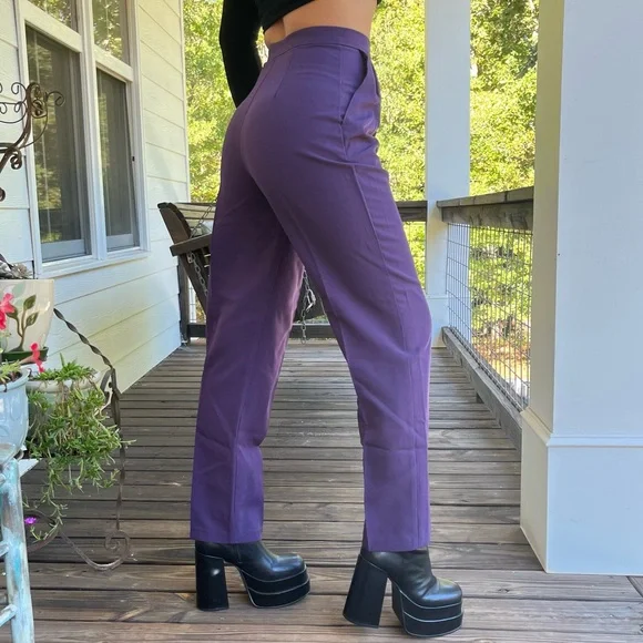 80s Avon High Rise Purple Pants - Picture 2 of 6